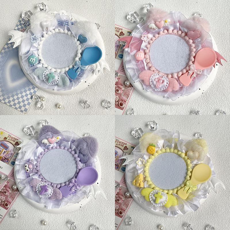 Handmade Demon Cat Spoon Badge Holder – Ita Bag Decoration Base for 2.28-2.95 inch (58mm-75mm) Badges